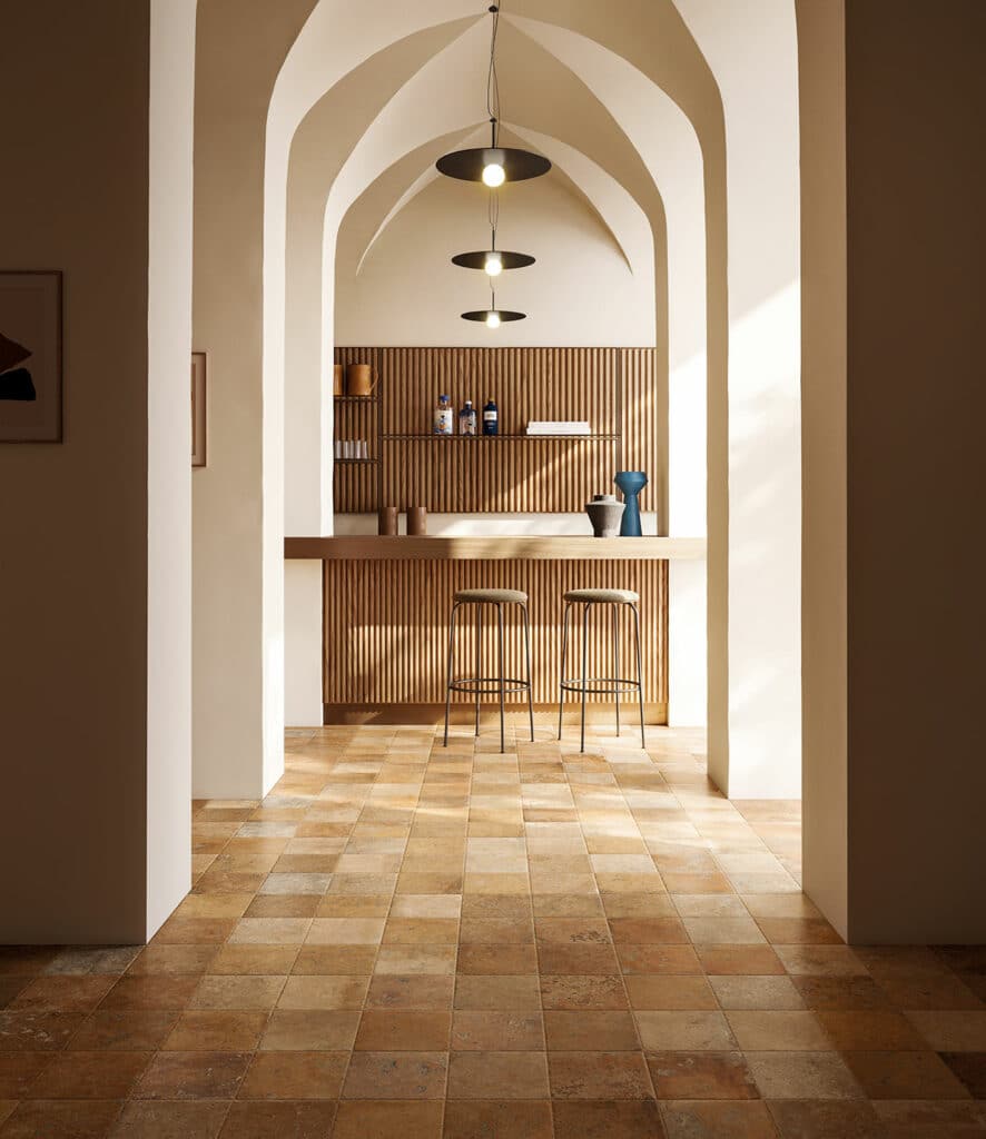 Dosseret de cuisine : une des tendances 2024, la céramique couleur terreuse