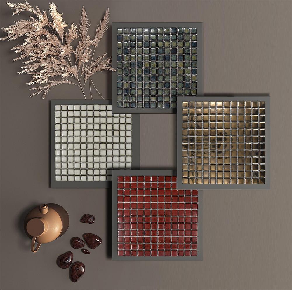 Dosseret de cuisine : une des tendances 2024, les petits carreaux de mosaïques