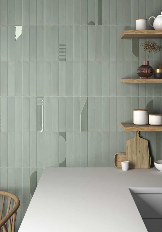 Dosseret de cuisine : une des tendances 2024, la céramique verte