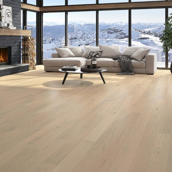 Rénovation écologique : plancher de chêne blanc magnolia